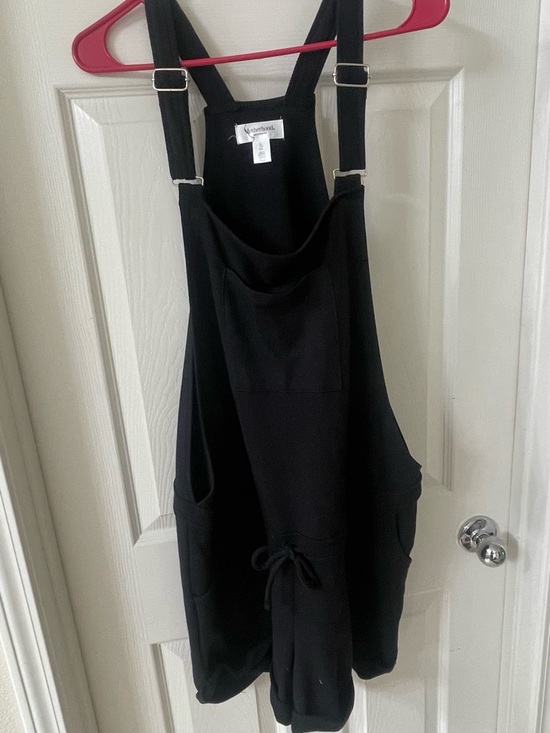 Motherhood Pants - Motherhood Maternity Black short-alls with Stretch